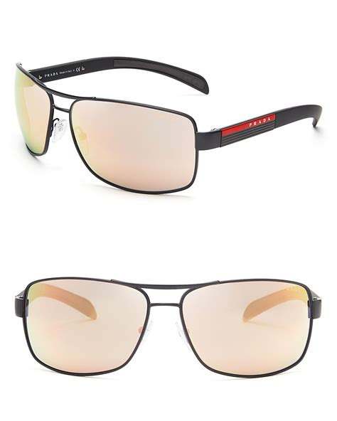 prada men's pilot 55mm sunglasses|Prada Polarized Sunglasses for Men .